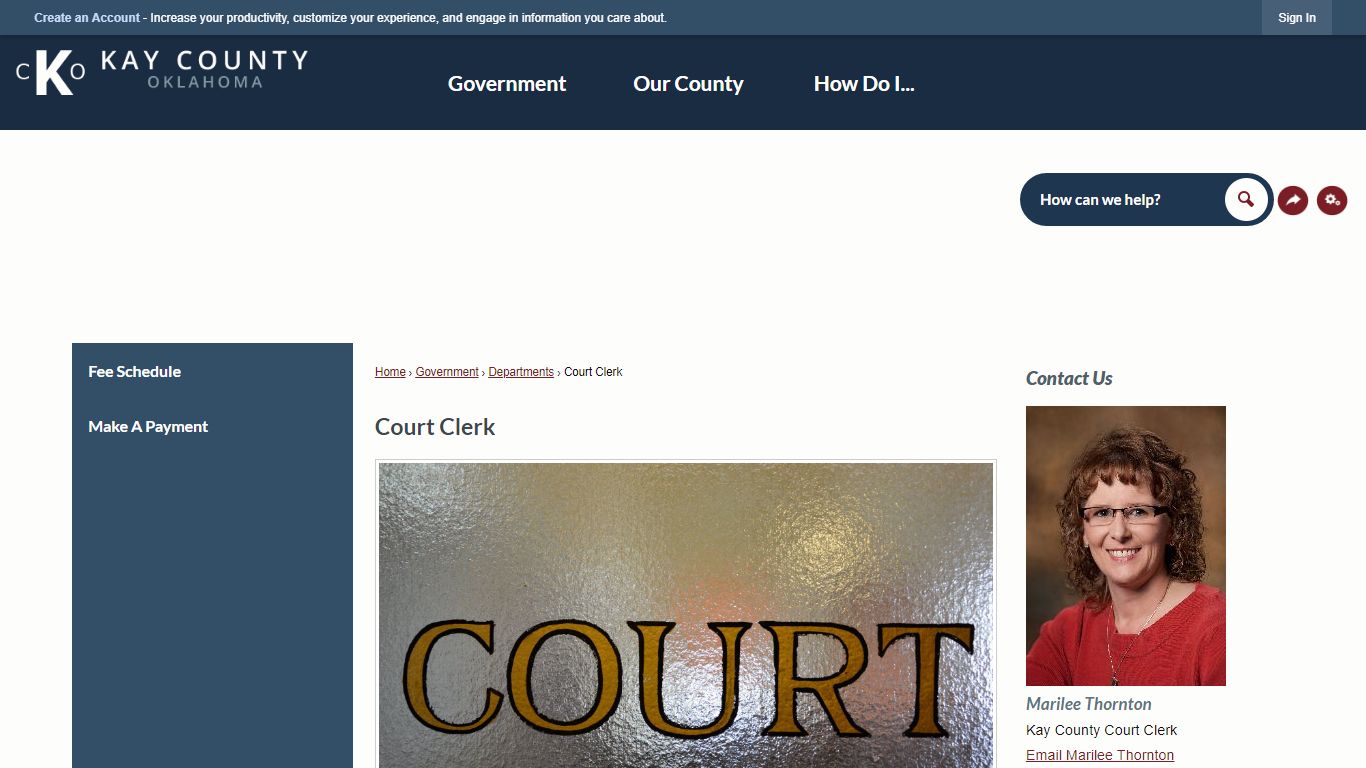 Court Clerk | Kay County, OK
