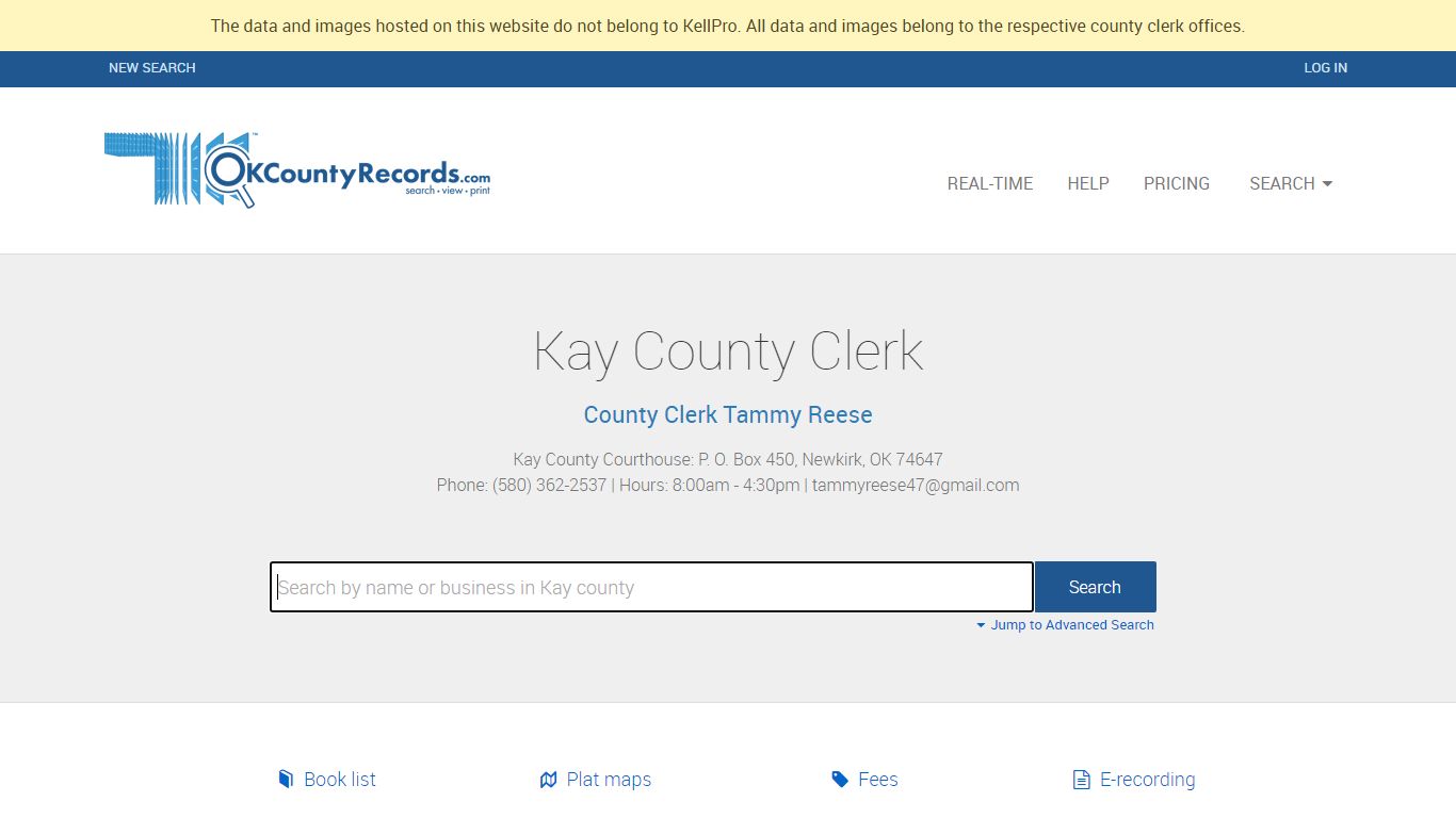Kay County | OKCountyRecords.com | County Clerk Public ...